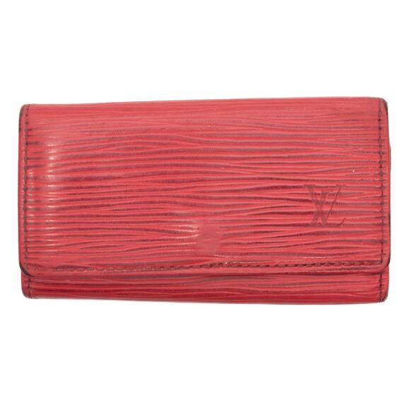Authentic Louis Vuitton Red Epi Leather Multicles 4 Key Holder 1994 Spain - Picture 1 of 16